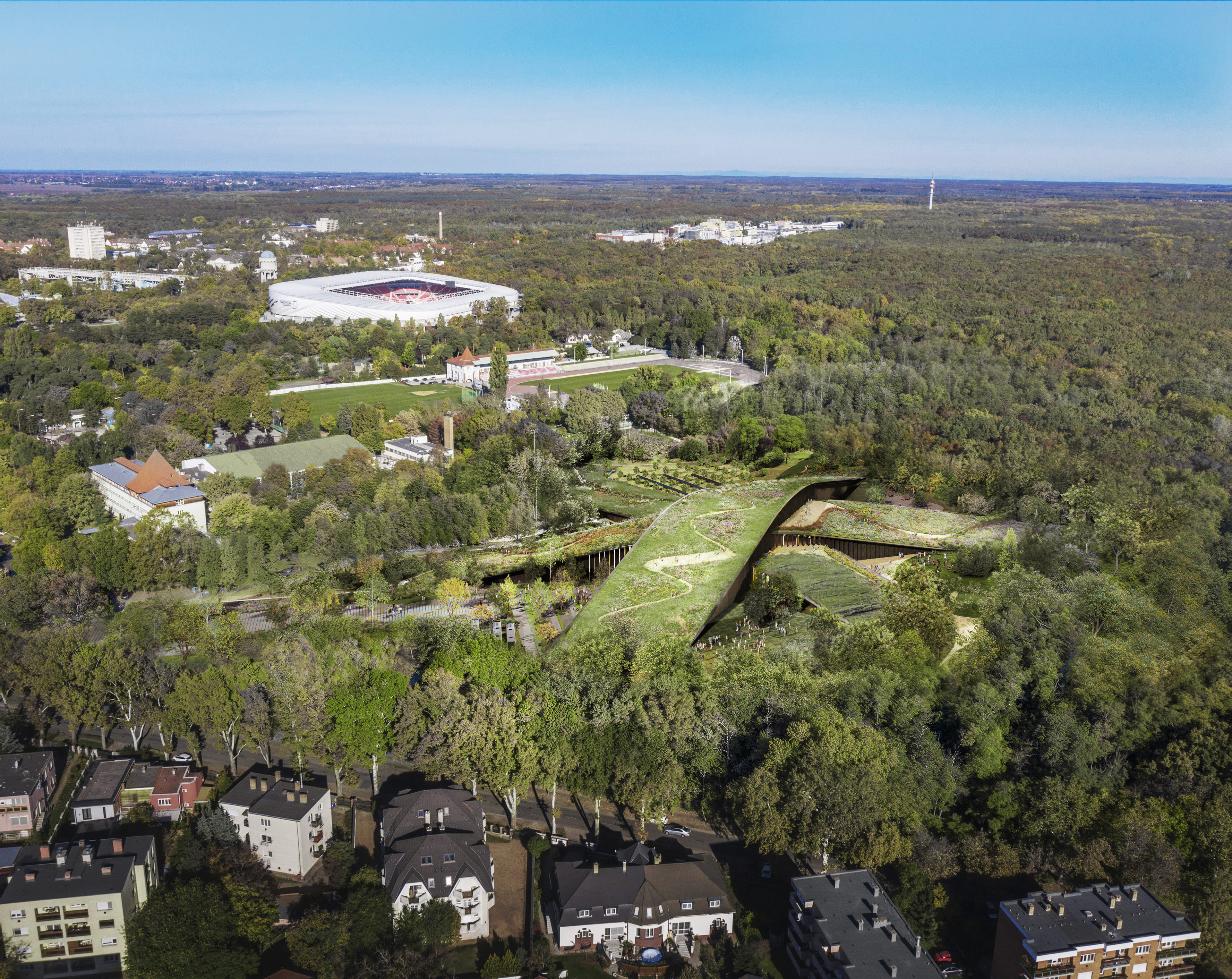 建築外衣的創新語彙 - 綠色緞帶織就自然博物場域