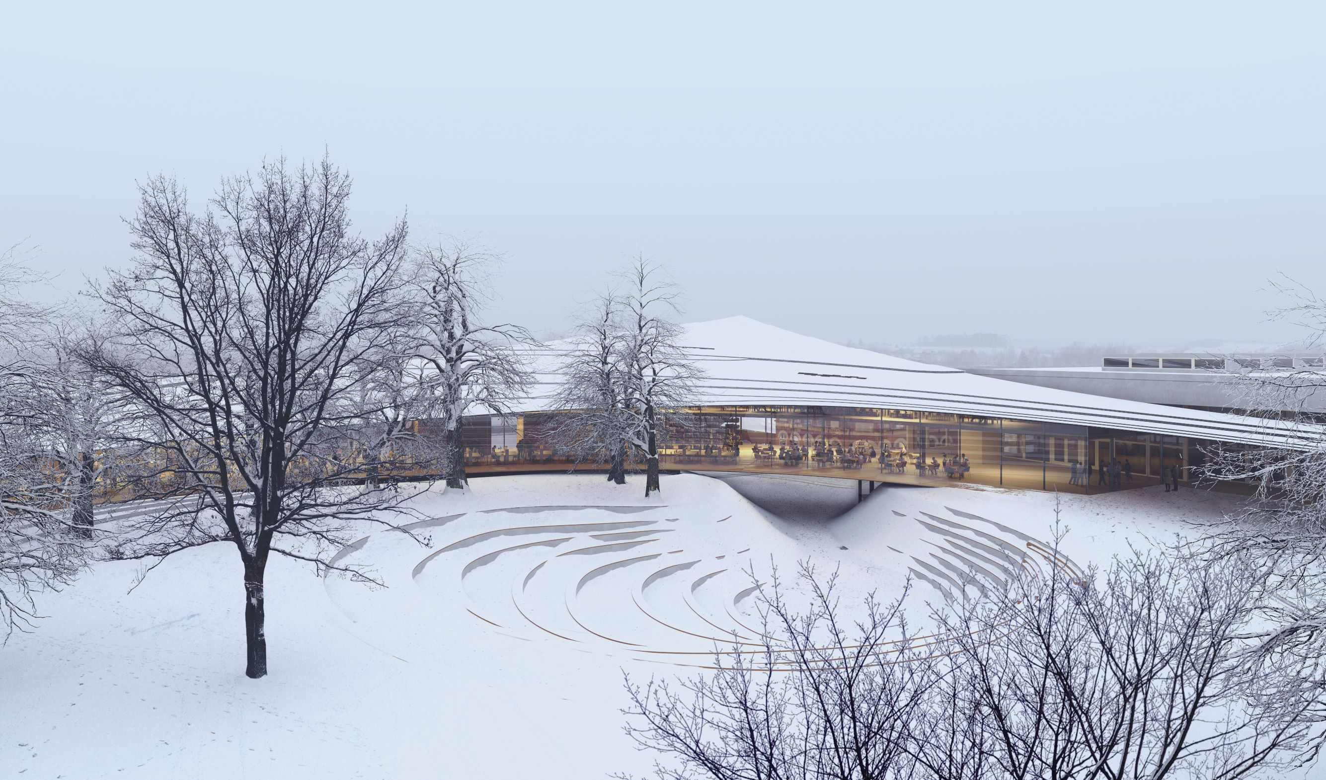 PENETRATING AESTHETIC: THE IBSEN LIBRARY 透视建筑 - 绝美圆弧形透明长廊