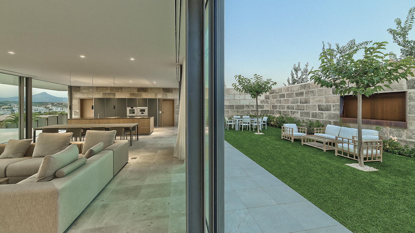 位於西班牙聖彭的別墅貫通室內外的無界生活方式。