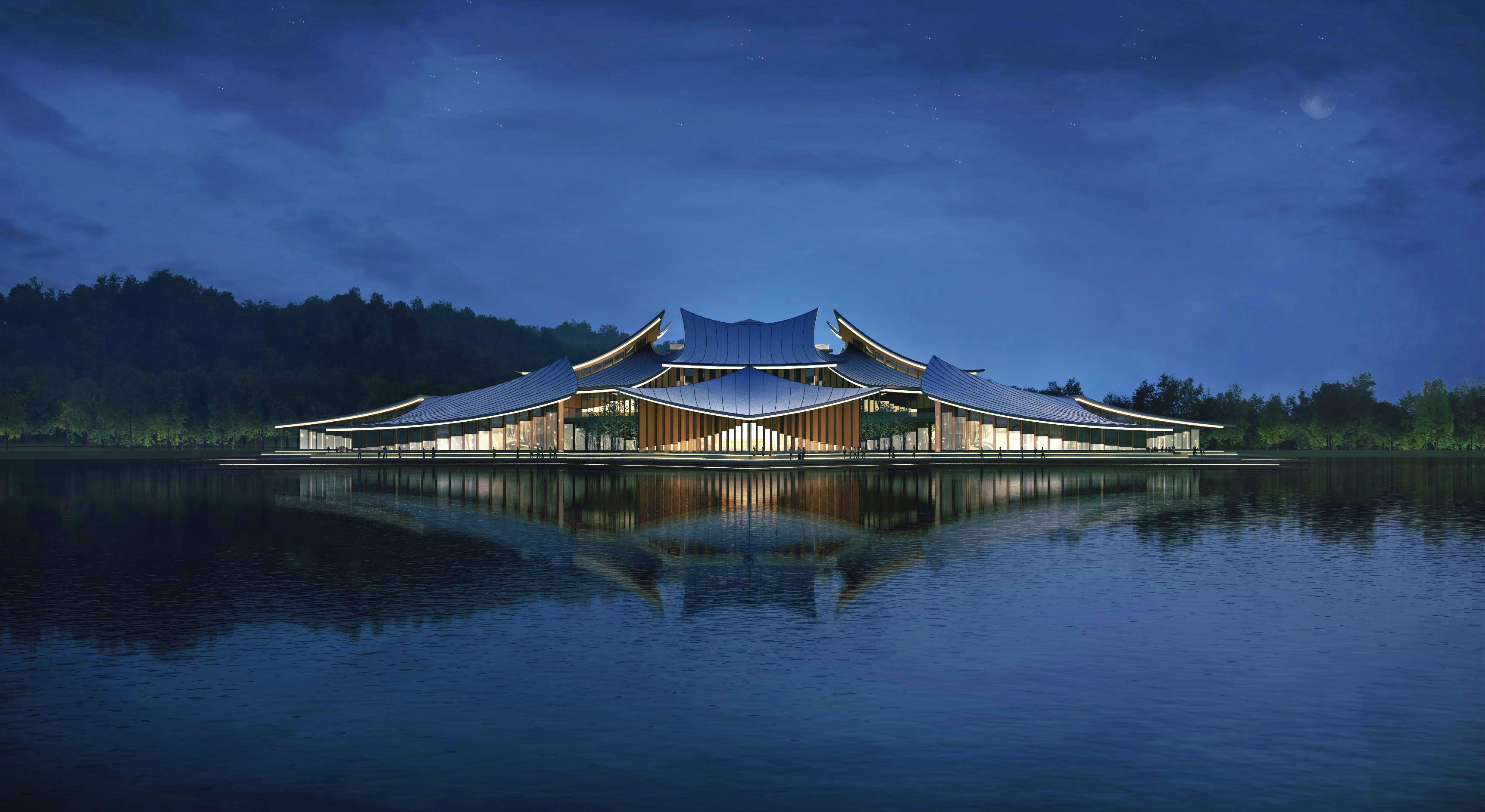 GEOMETRIC. ARCHITECTURE: TIANFU CONFERENCE CENTER 几何建筑之美 - 湖泊上的飘浮岛屿