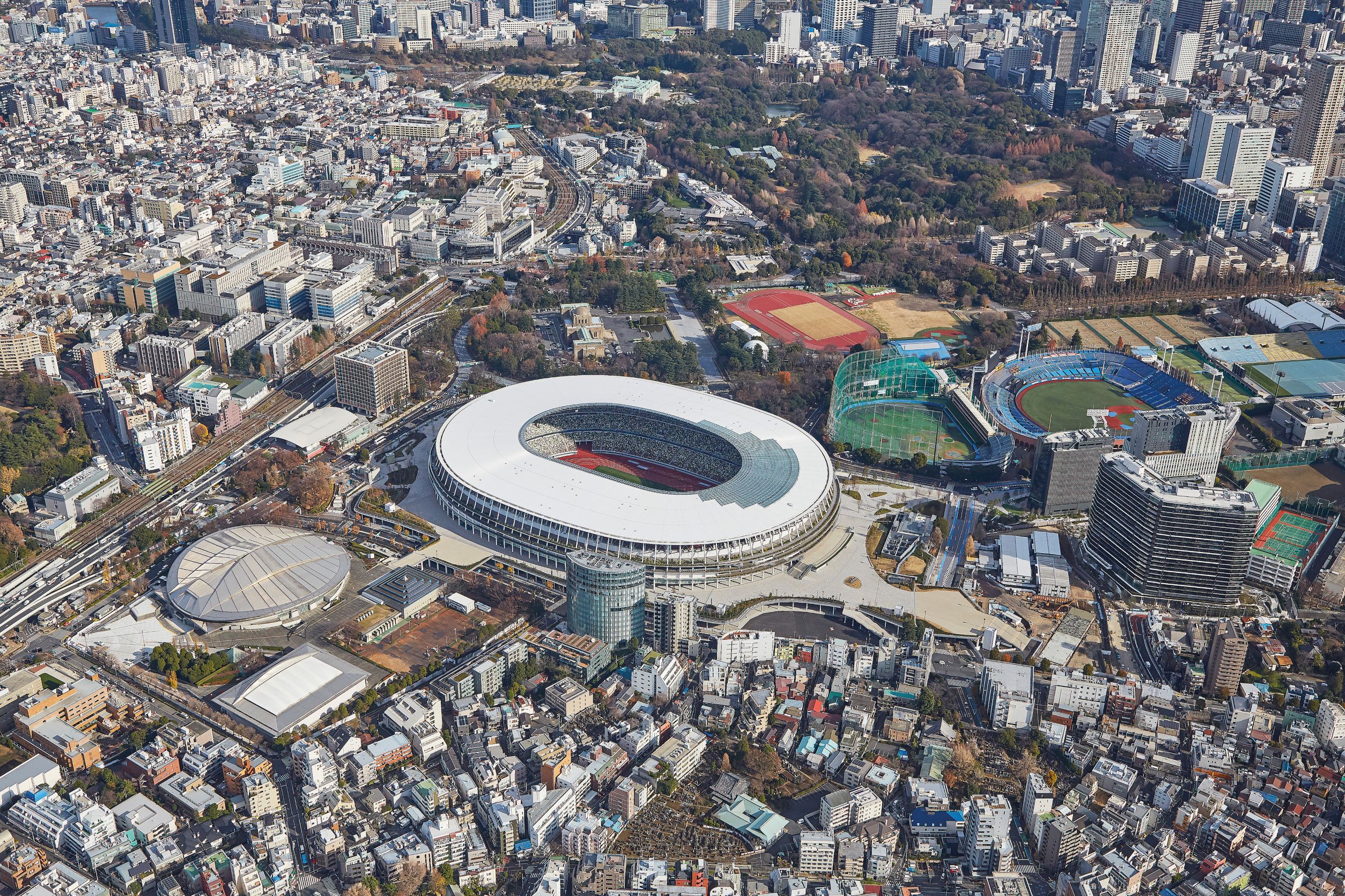 位於新宿區的新國立競技場，是日本東京都心最大的一座體育場。