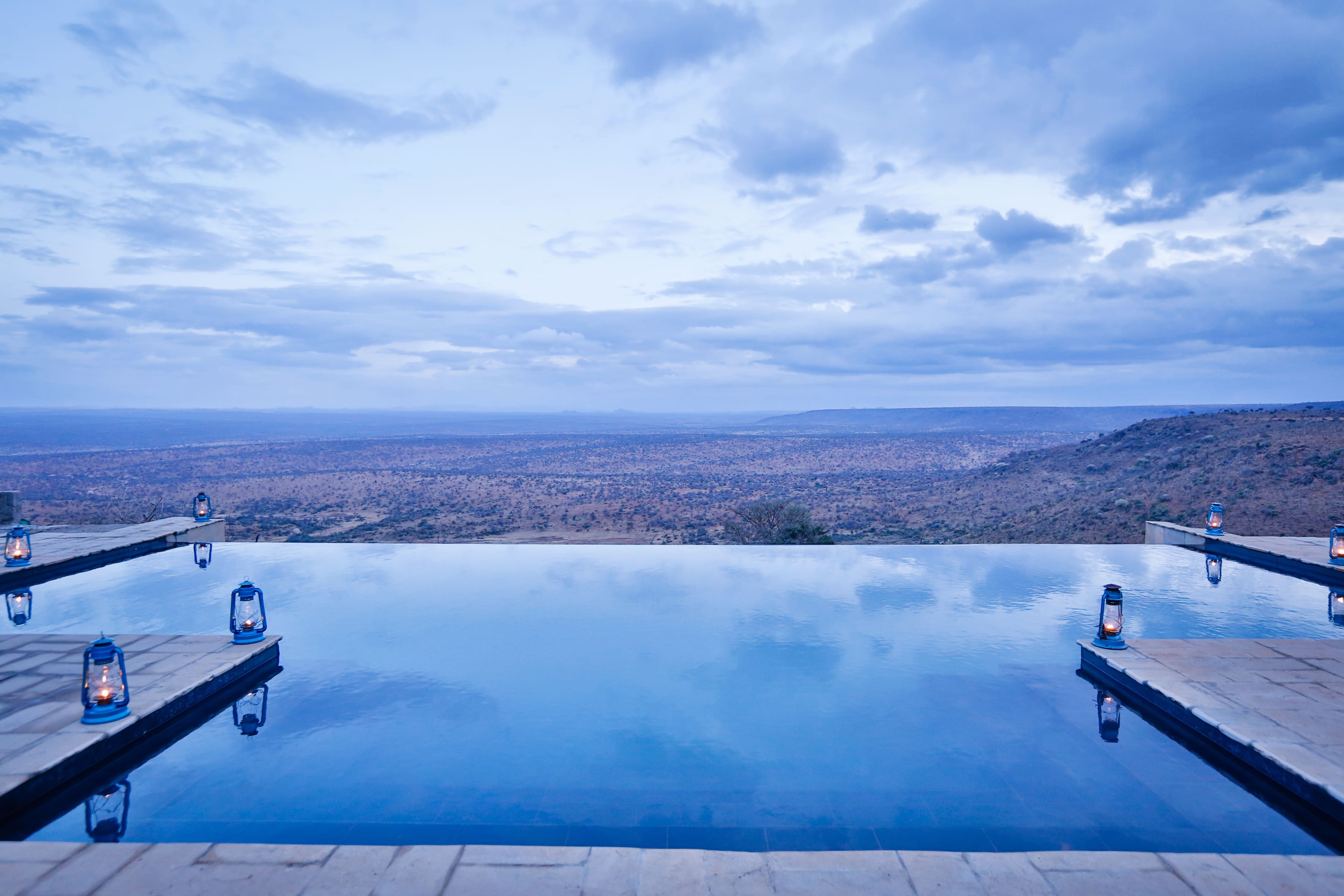 Loisaba Tented Camp 著名的非洲原野无边际泳池。 Loisaba Tented Camp zhùmín